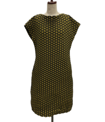 イッセイミヤケ 美品 半袖ワンピース スチーム3Dストレッチ IM54FH513 レディース SIZE 2 ISSEY MIYAKE