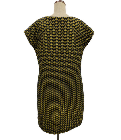 イッセイミヤケ 美品 半袖ワンピース スチーム3Dストレッチ IM54FH513 レディース SIZE 2 ISSEY MIYAKE