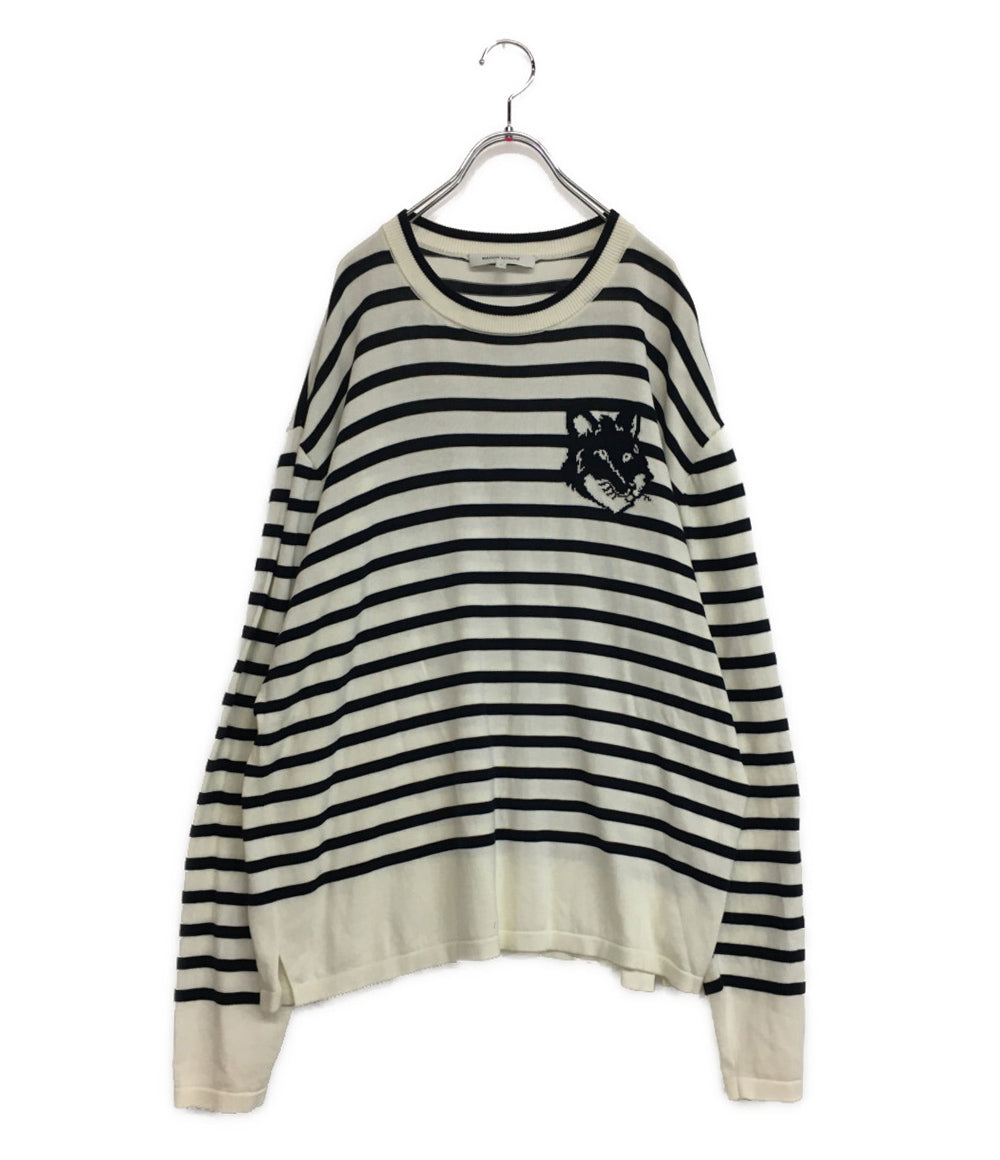 メゾンキツネ 長袖ニット ホワイト メンズ SIZE L MAISON KITSUNE