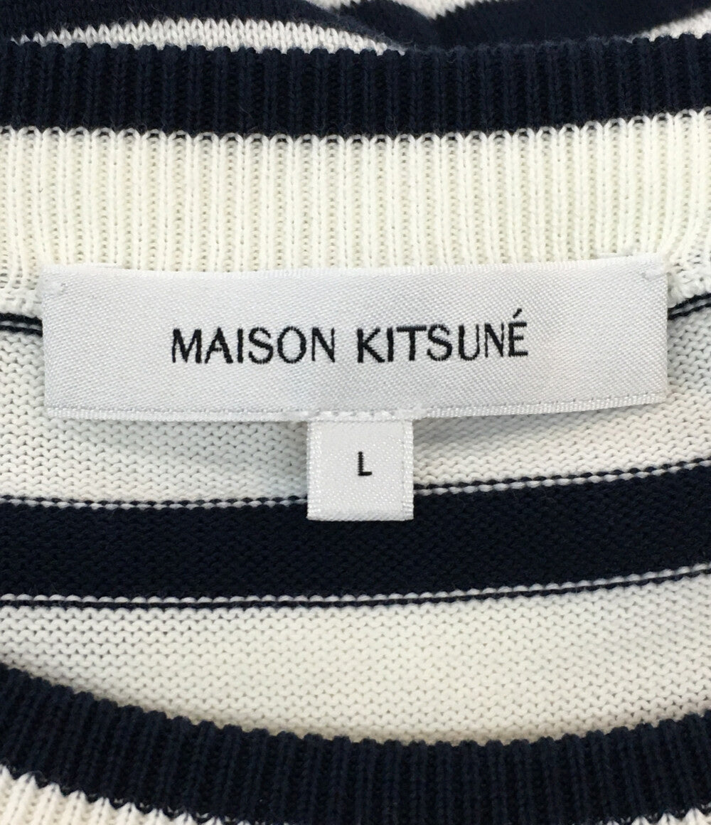 メゾンキツネ 長袖ニット ホワイト メンズ SIZE L MAISON KITSUNE