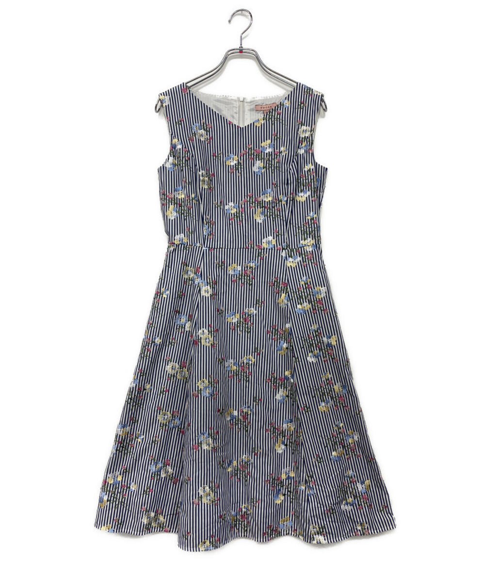 美品 TOCCA ノースリーブワンピース FULL BLOOM ドレス 664-5.OP.TO レディース SIZE - トッカ
