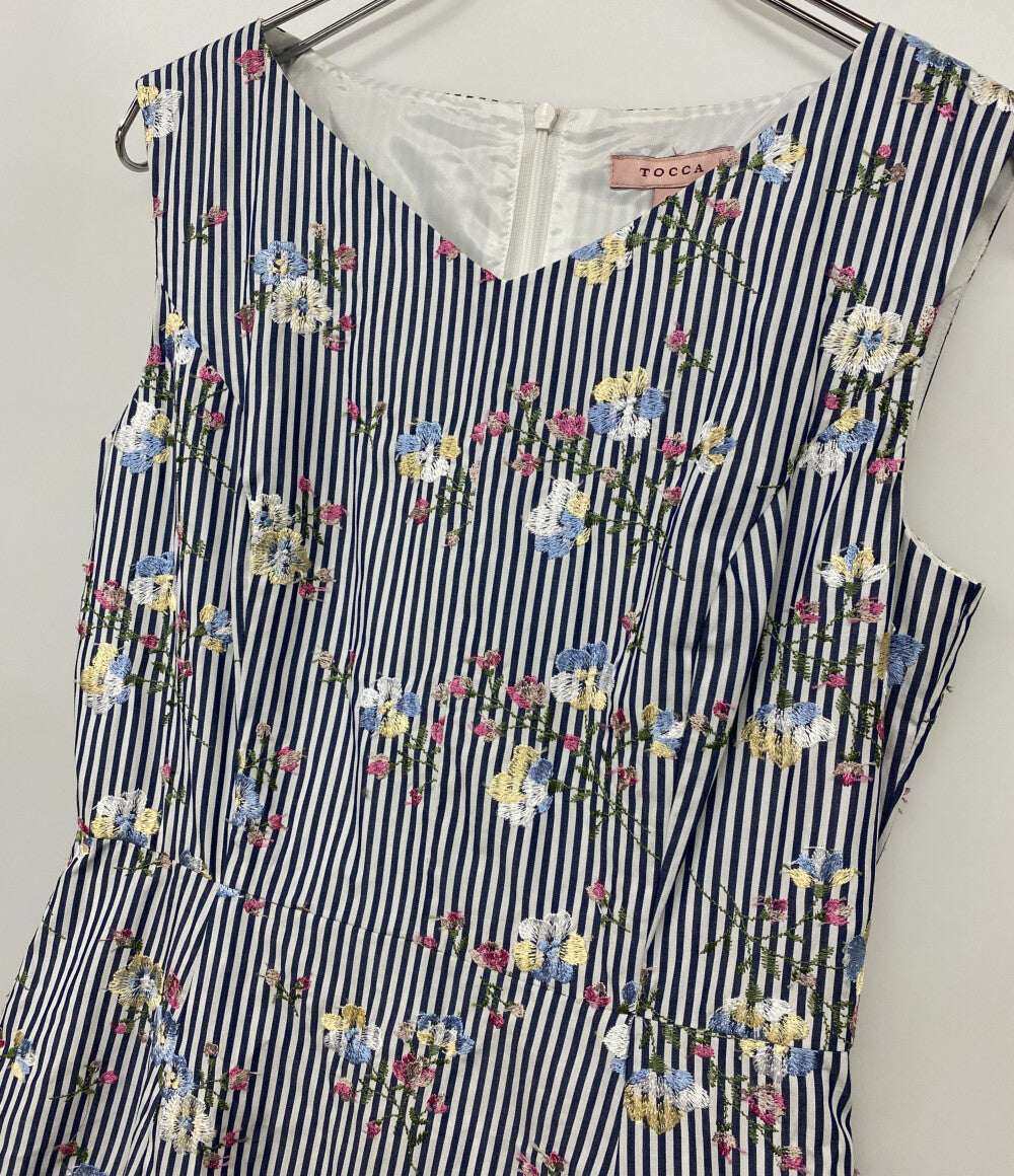 美品 TOCCA ノースリーブワンピース FULL BLOOM ドレス 664-5.OP.TO レディース SIZE - トッカ