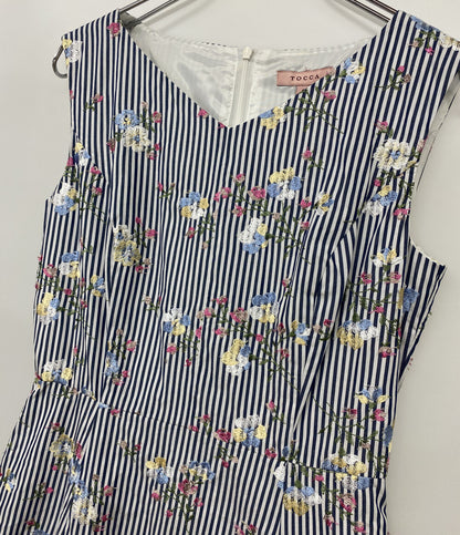 美品 TOCCA ノースリーブワンピース FULL BLOOM ドレス 664-5.OP.TO レディース SIZE - トッカ
