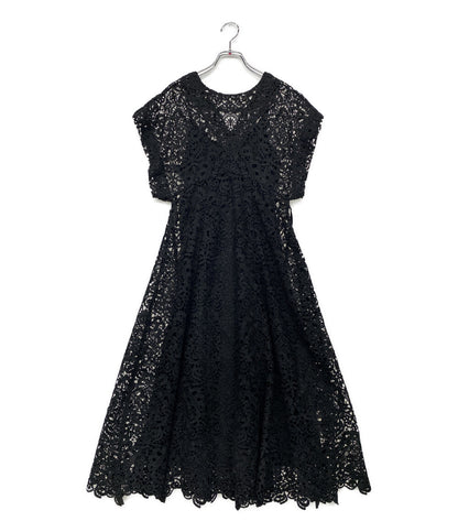 美品 アメリ 半袖ワンピース MEDI 2WAY FLARE CHEMICAL LACE DRESS 02310590700 レディース SIZE SH AMERI