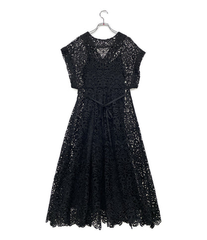 美品 アメリ 半袖ワンピース MEDI 2WAY FLARE CHEMICAL LACE DRESS 02310590700 レディース SIZE SH AMERI