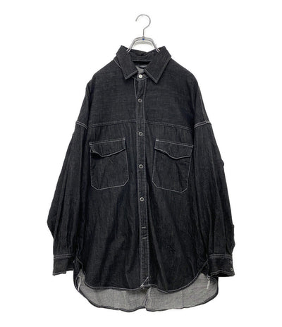 美品 SHIOTA PUBLIC TOKYO シオタ パブリックトウキョウ 2wayデニムビッグシャツ 153400009 メンズ SIZE 2