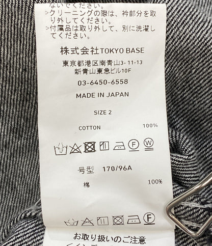 美品 SHIOTA PUBLIC TOKYO シオタ パブリックトウキョウ 2wayデニムビッグシャツ 153400009 メンズ SIZE 2