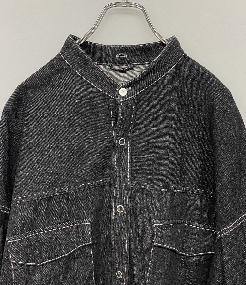 美品 SHIOTA PUBLIC TOKYO シオタ パブリックトウキョウ 2wayデニムビッグシャツ 153400009 メンズ SIZE 2