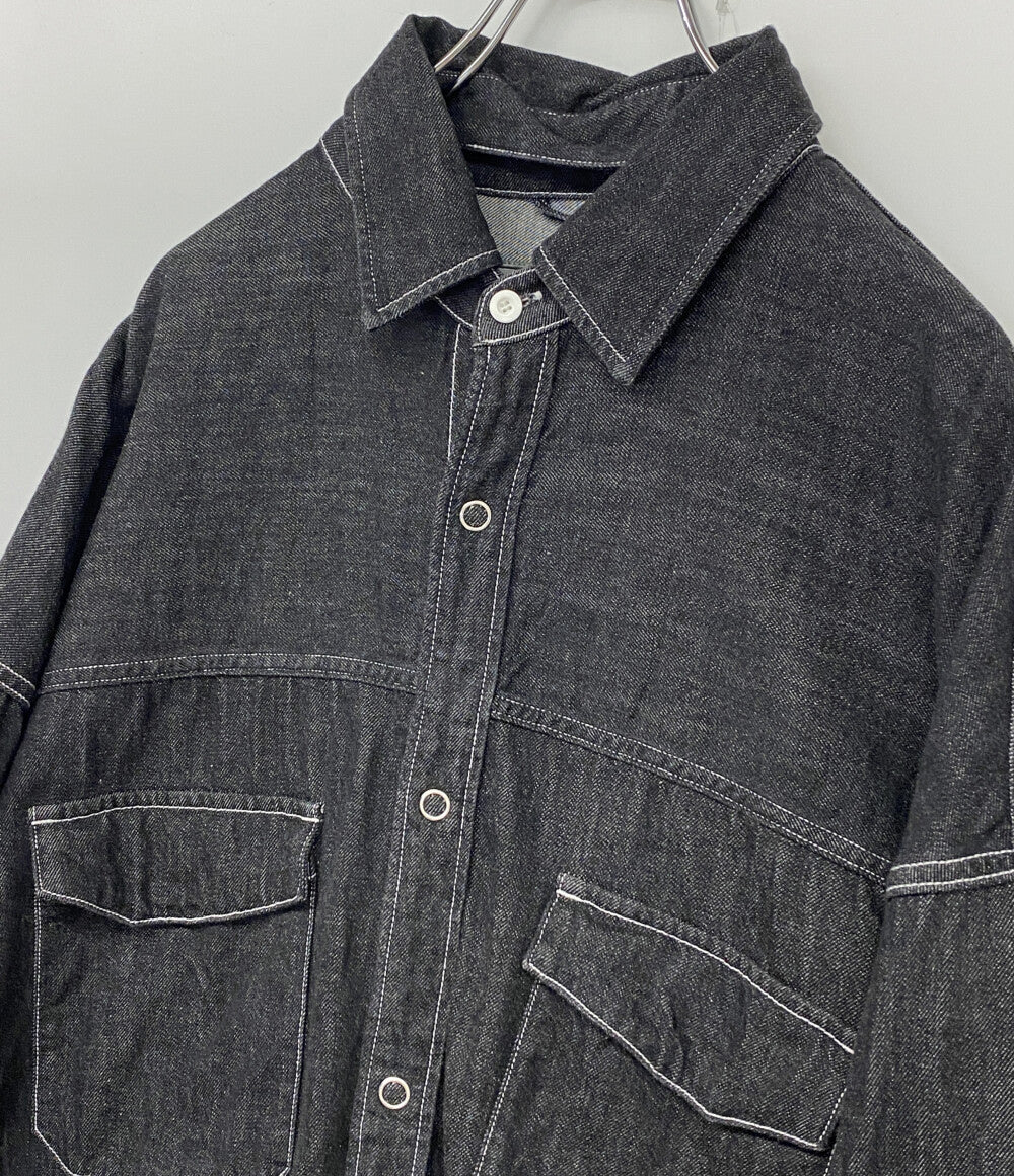 美品 SHIOTA PUBLIC TOKYO シオタ パブリックトウキョウ 2wayデニムビッグシャツ 153400009 メンズ SIZE 2