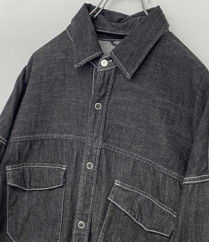 美品 SHIOTA PUBLIC TOKYO シオタ パブリックトウキョウ 2wayデニムビッグシャツ 153400009 メンズ SIZE 2