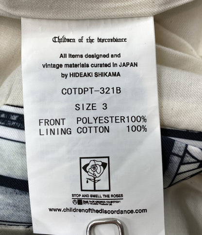 美品 Children of discodance パンツ ブラック 総柄 COTDPT-321B メンズ SIZE 3 チルドレンオブザディスコーダンス