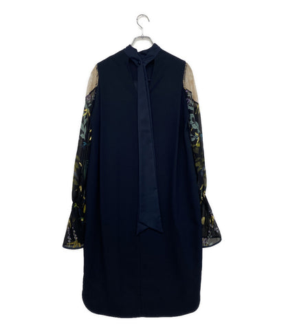 マメクロゴウチ 長袖ワンピース Floral Lame Print Tops MM18AW-SH048 レディース SIZE 1 MAME KUROGOUCHI