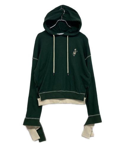 ジェイダブリューアンダーソン パーカー グリーン 刺繍ロゴ JE0146PG0797500 レディース SIZE M J.W.ANDERSON