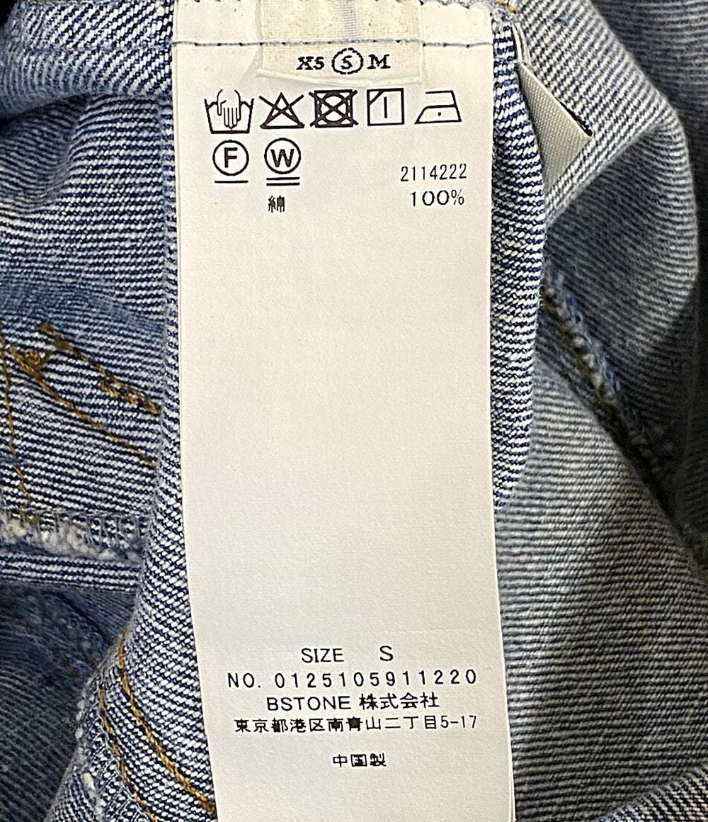 美品 アメリ ノースリーブワンピース 花柄 デニム 0125105911220 レディース SIZE S AMERI