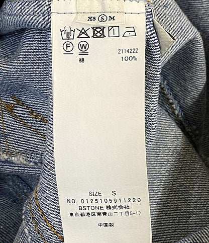 美品 アメリ ノースリーブワンピース 花柄 デニム 0125105911220 レディース SIZE S AMERI