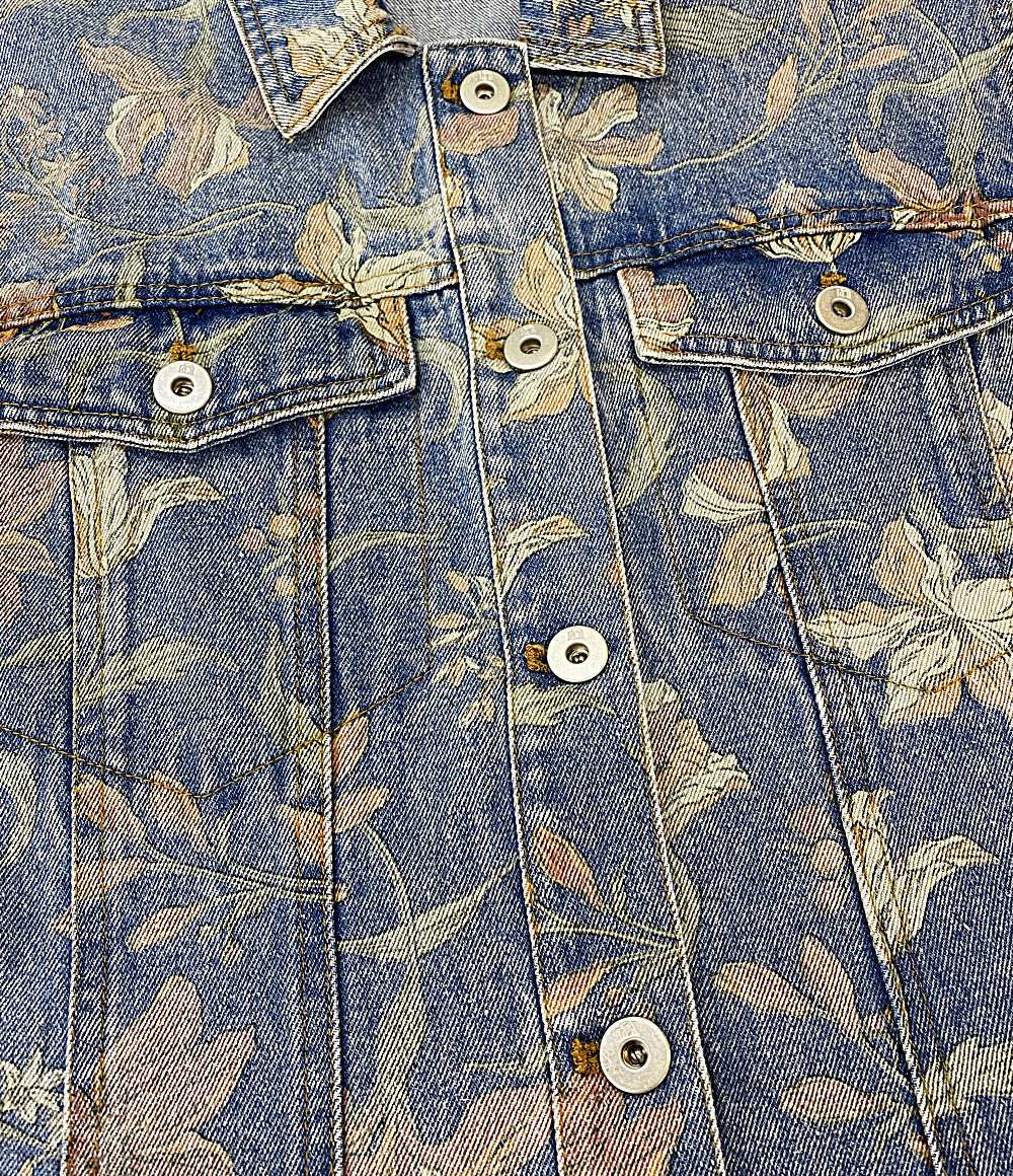 美品 アメリ ノースリーブワンピース 花柄 デニム 0125105911220 レディース SIZE S AMERI