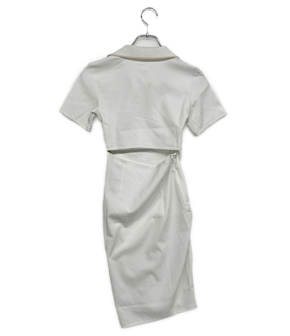 NIKE×JACQUEMUS ジャックムー ポロワンピース ホワイト カットオフ 22SS SU221002SAA レディース SIZE XS ナイキ