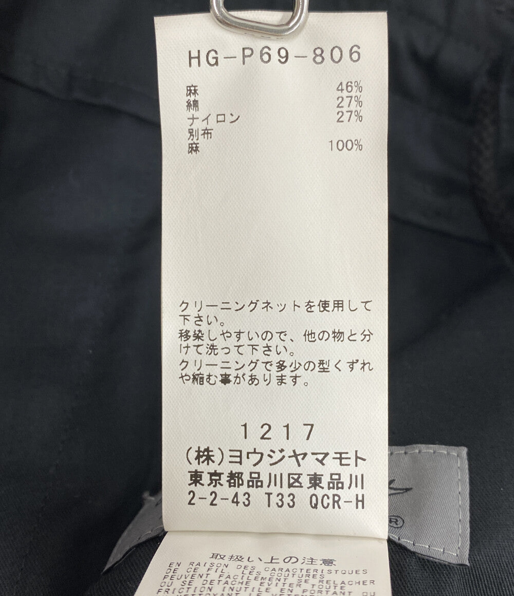 ヨウジヤマモト パンツ バイカラー リネン HG-P69-806 メンズ SIZE 2 YOHJI YAMAMOTO