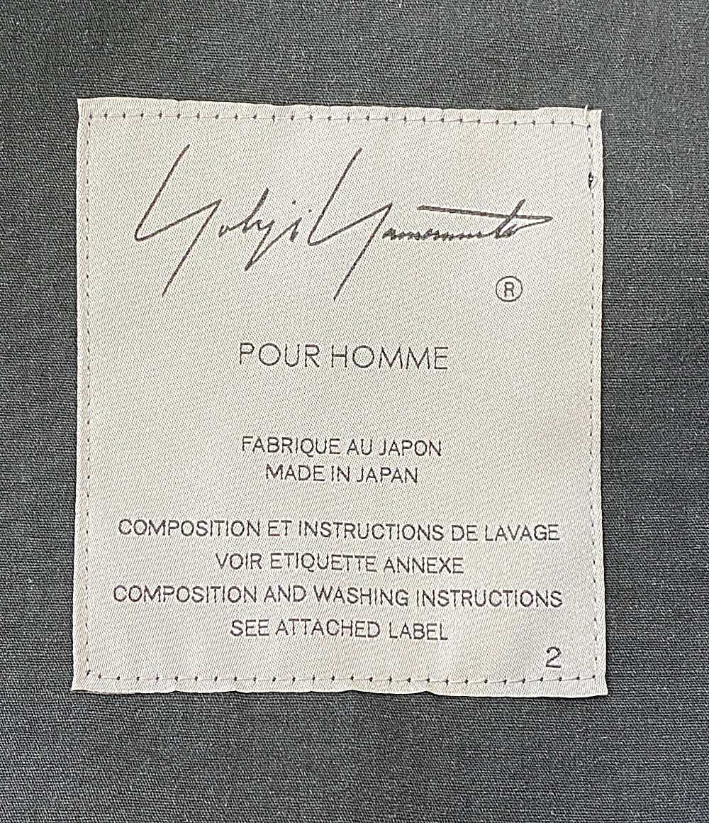 ヨウジヤマモト テーラードジャケット 右前耳使い箱ポケット バイカラー リネン 22ss HG-J44-806 メンズ SIZE 2 YOHJI YAMAMOTO