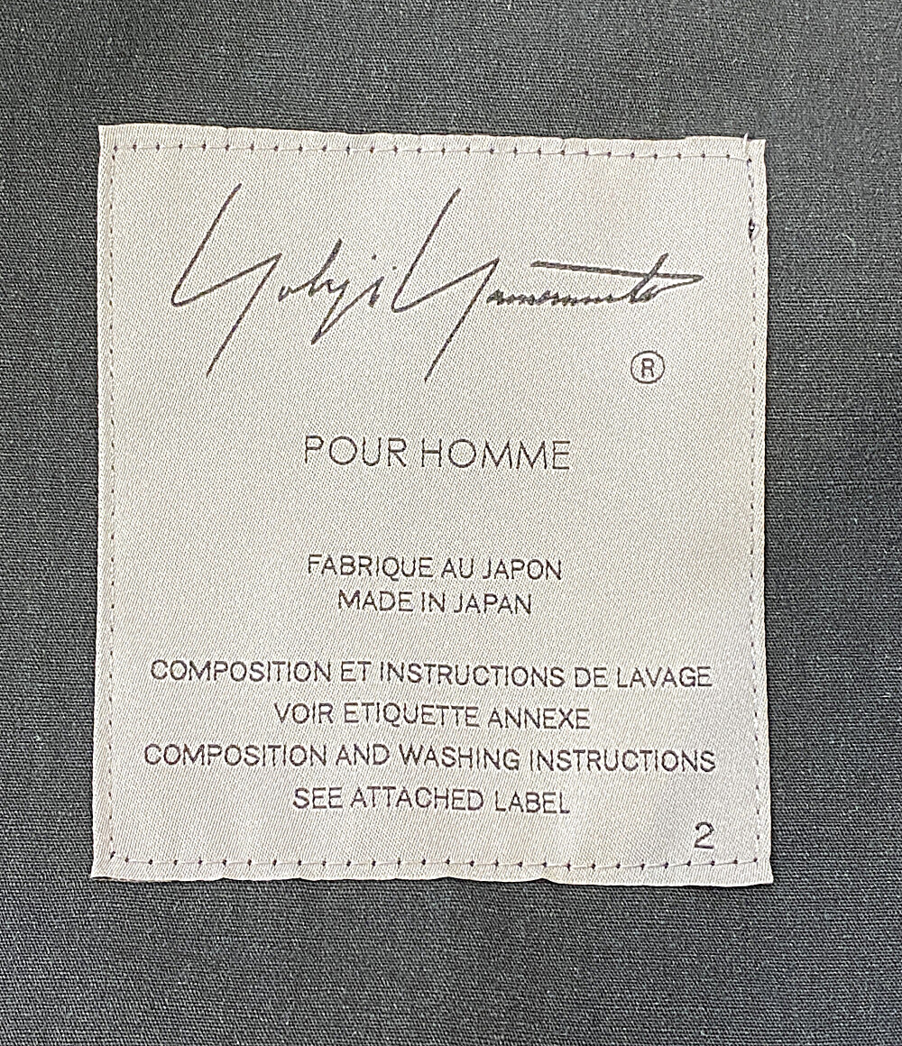 YOHJI YAMAMOTO テーラードジャケット 右前耳使い箱ポケット バイカラー リネン 22ss HG-J44-806 メンズ SIZE 2 ヨウジヤマモト