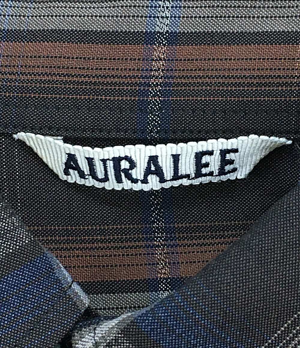 オーラリー 美品 長袖シャツ チェック ブラウン系 24SS A24SS01LC メンズ SIZE 4 AURALEE