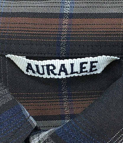 オーラリー 美品 長袖シャツ チェック ブラウン系 24SS A24SS01LC メンズ SIZE 4 AURALEE