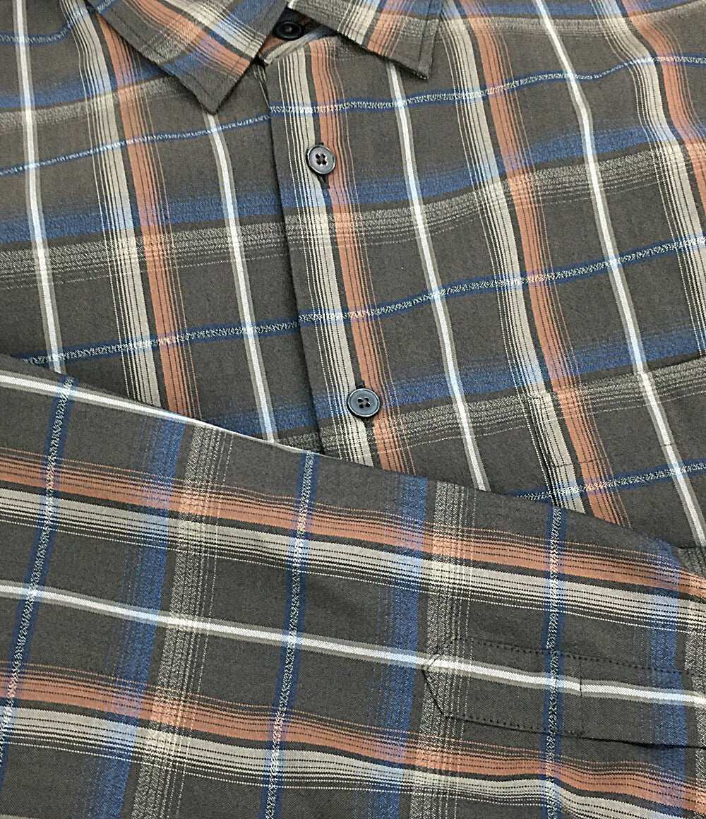オーラリー 美品 長袖シャツ チェック ブラウン系 24SS A24SS01LC メンズ SIZE 4 AURALEE