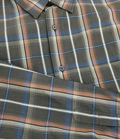 オーラリー 美品 長袖シャツ チェック ブラウン系 24SS A24SS01LC メンズ SIZE 4 AURALEE