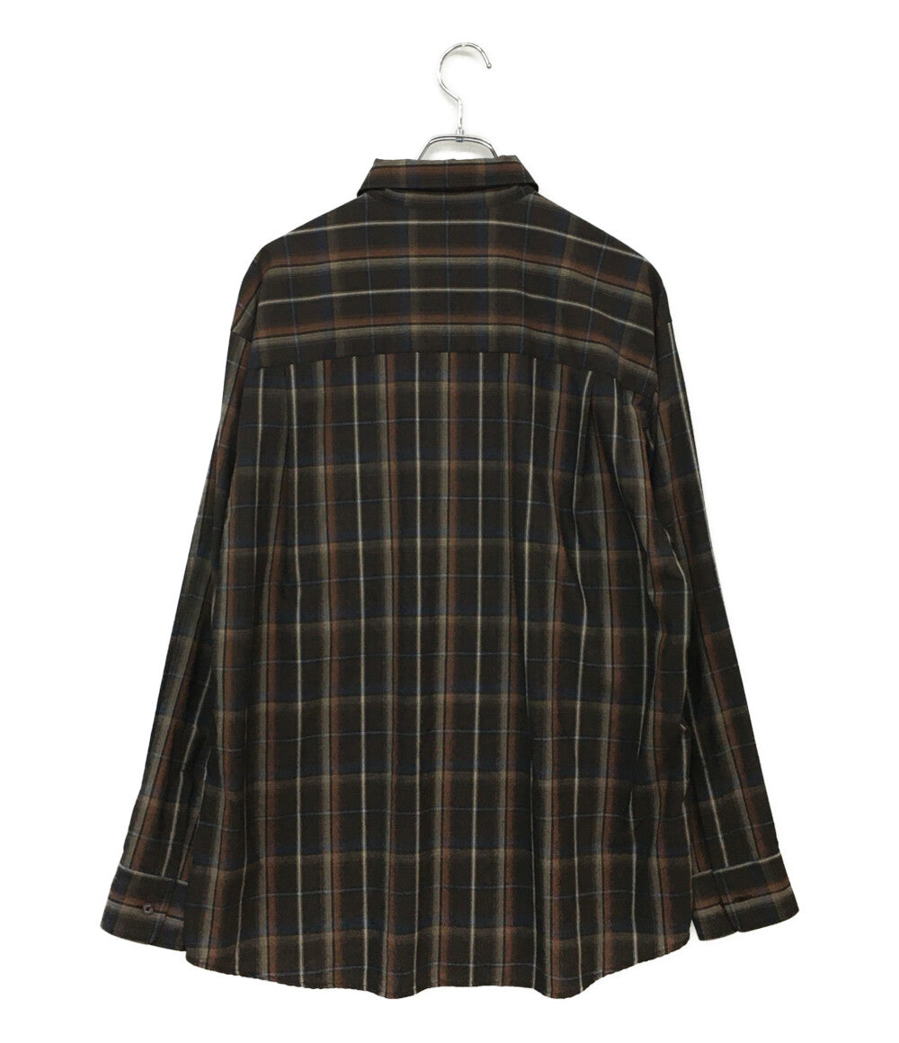 オーラリー 美品 長袖シャツ チェック ブラウン系 24SS A24SS01LC メンズ SIZE 4 AURALEE