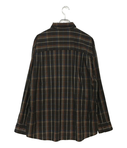 オーラリー 美品 長袖シャツ チェック ブラウン系 24SS A24SS01LC メンズ SIZE 4 AURALEE