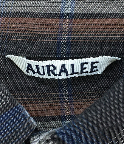 美品 AURALEE 長袖シャツ チェック ブラウン系 24SS A24SS01LC メンズ SIZE 4 オーラリー