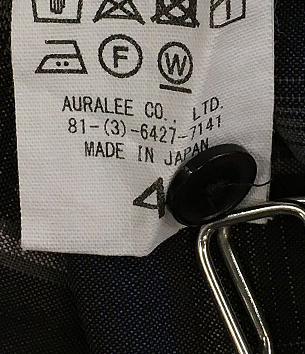 美品 AURALEE 長袖シャツ チェック ブラウン系 24SS A24SS01LC メンズ SIZE 4 オーラリー