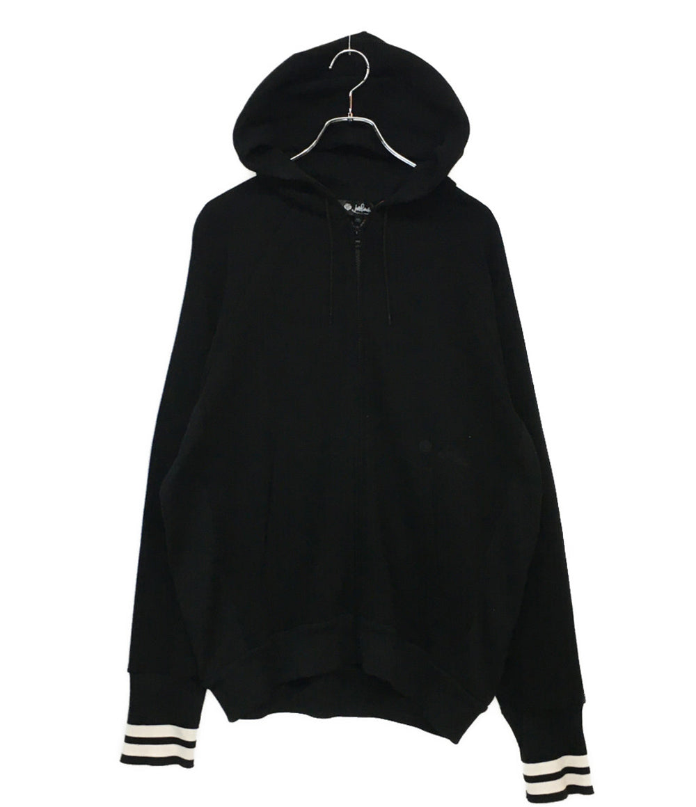 ロロピアーナ パーカー ×藤原ヒロシ Zip Hoodie White BLK FAM1595 メンズ SIZE L Loro Piana