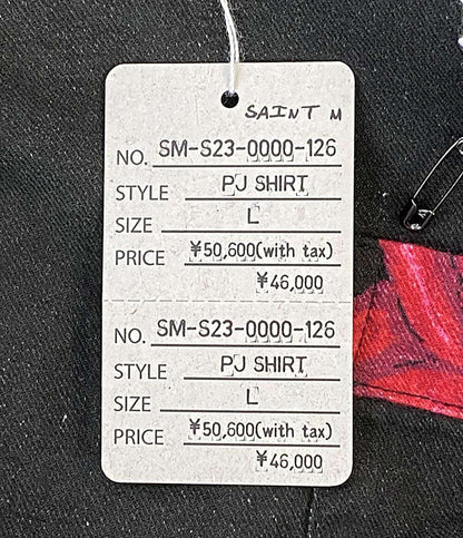 セントマイケル 長袖シャツ ブラック スカルローズ SM-S23-0000-126 メンズ SIZE L saint michael