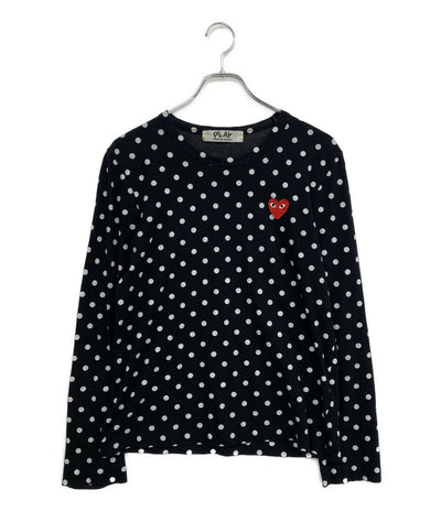 プレイコムデギャルソン 長袖Ｔシャツ ブラック ドット柄 AZ-T165 レディース SIZE L PLAY COMME des GARCONS