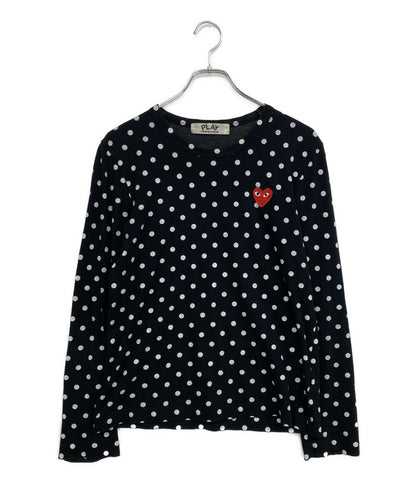 プレイコムデギャルソン 長袖Ｔシャツ ブラック ドット柄 AZ-T165 レディース SIZE L PLAY COMME des GARCONS