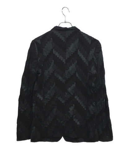 ISSEY MIYAKE テーラードジャケット ダークレッド IM03FD508 レディース SIZE 2 イッセイミヤケ