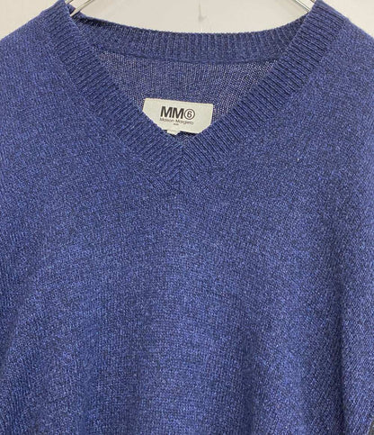 エムエムシックス ニット ネイビー Vネック S32CU0058 メンズ SIZE S MM6 Maison Margiela
