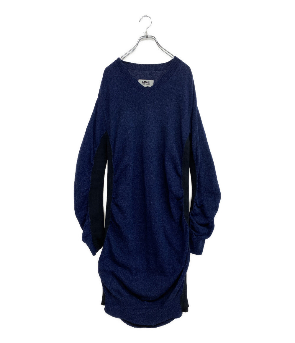 ooo★マルジェラ MM6 Ｖネック ニット ネイビー MM6 Maison Margiela ニット ネイビー Vネック S32CU0058 メンズ SIZE