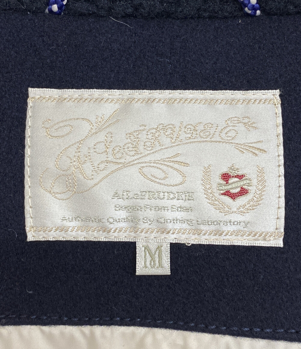 A(LeFRUDE)E アレフルード ダウンジャケット ウール ネイビー チェック メンズ SIZE M