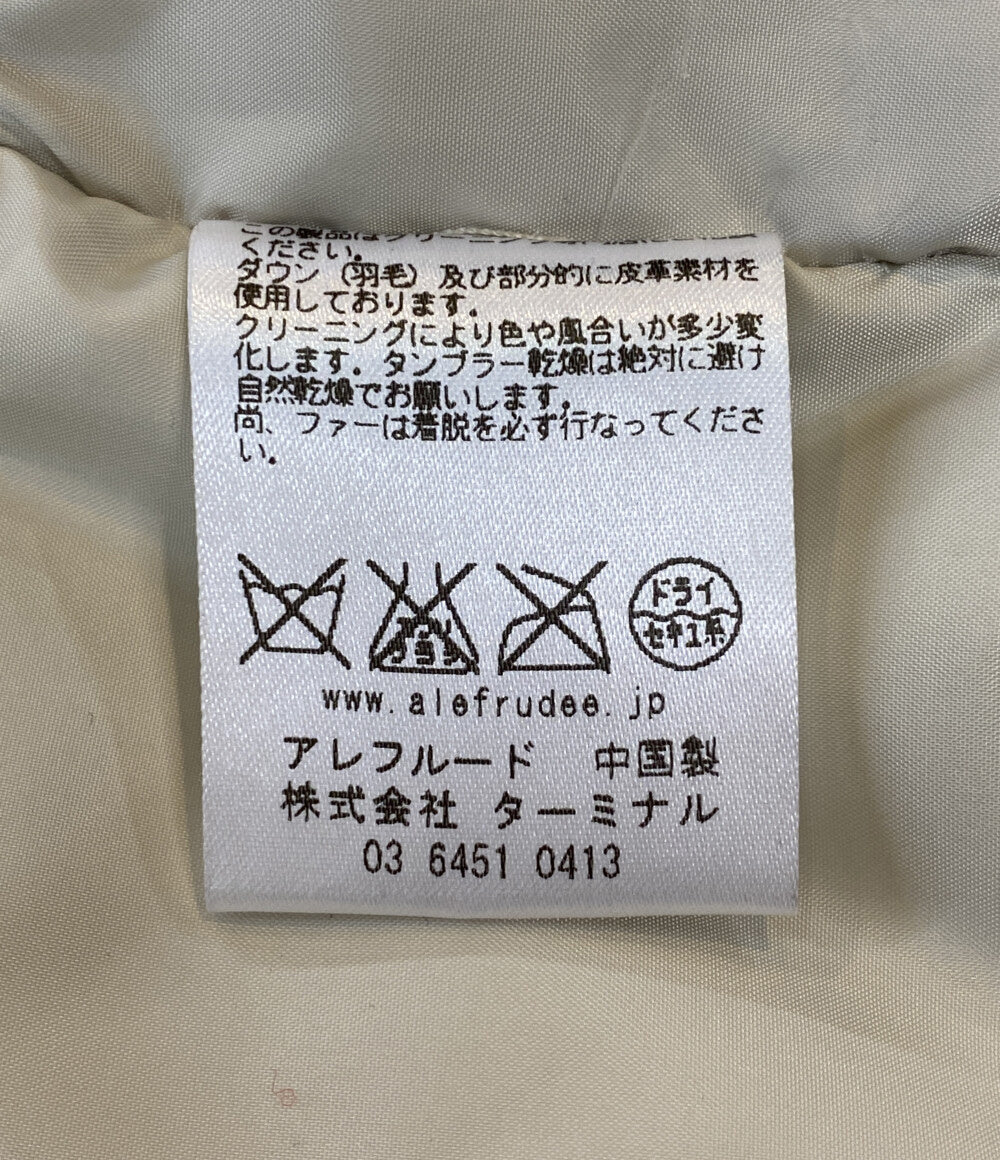 A(LeFRUDE)E アレフルード ダウンジャケット ウール ネイビー チェック