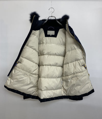 A(LeFRUDE)E アレフルード ダウンジャケット ウール ネイビー チェック メンズ SIZE M