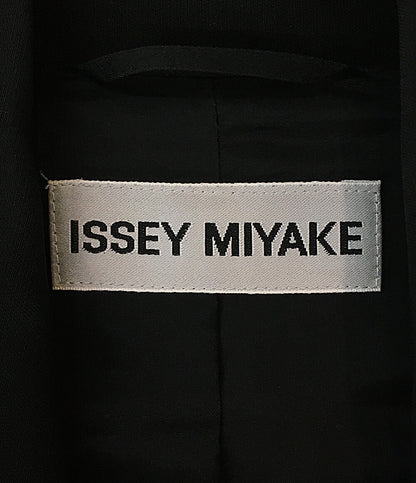 ISSEY MIYAKE ウールノースリーブロングジャケット グローブポケット IM73FE501 レディース SIZE 2 イッセイミヤケ