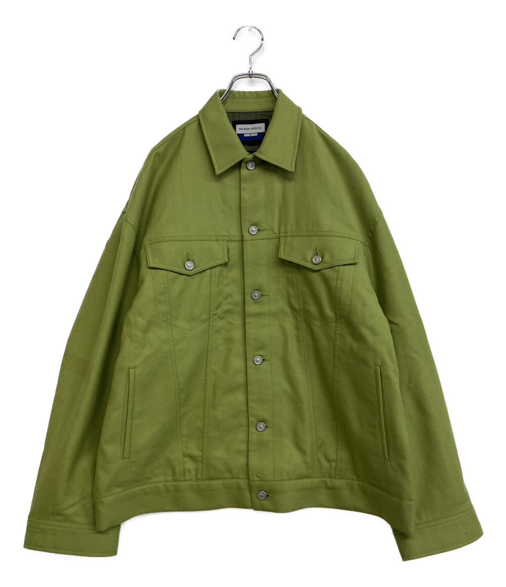 美品 メゾンスペシャル ジャケット カバーオール ライトグリーン Prime-Over 3rd Jacket 11242211202 メンズ SIZE 01 MAISON SPECIAL
