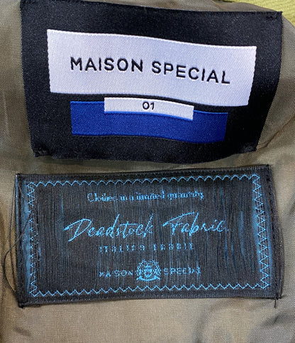 美品 MAISON SPECIAL メゾンスペシャル ジャケット カバーオール ライトグリーン Prime-Over 3rd Jacket 11242211202 メンズ SIZE 01