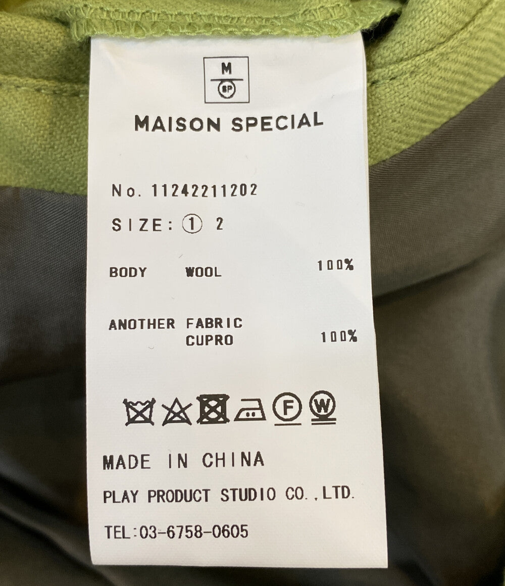 美品 メゾンスペシャル ジャケット カバーオール ライトグリーン Prime-Over 3rd Jacket 11242211202 メンズ SIZE 01 MAISON SPECIAL