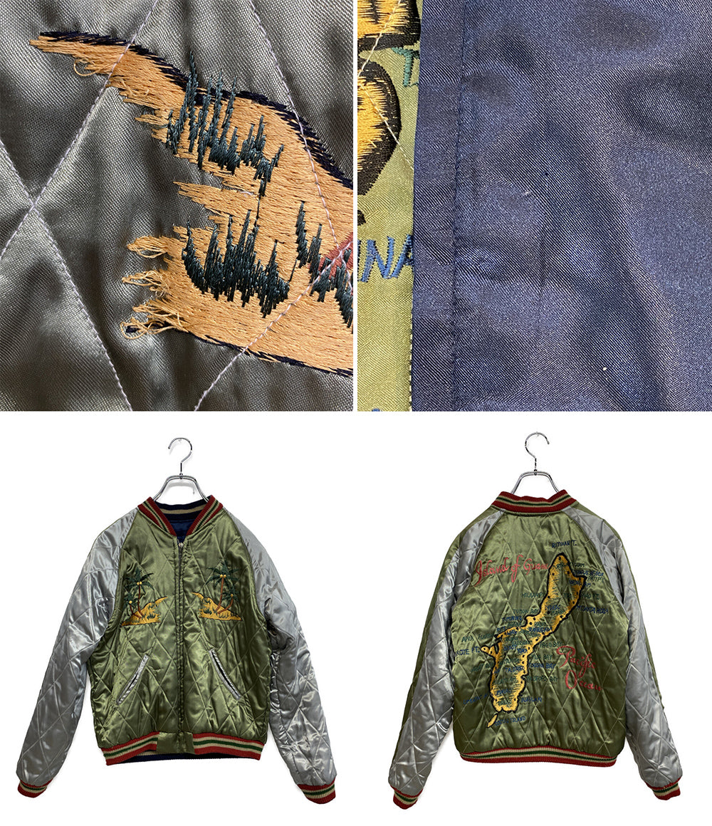 東洋エンタープライズ トウヨウエンタープライズ スカジャン 孔雀グアム ネイビー カーキ TT10931 メンズ SIZE S