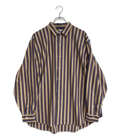 美品 KANEMASA カネマサ 長袖シャツ ストライプ マルチカラー メンズ SIZE M