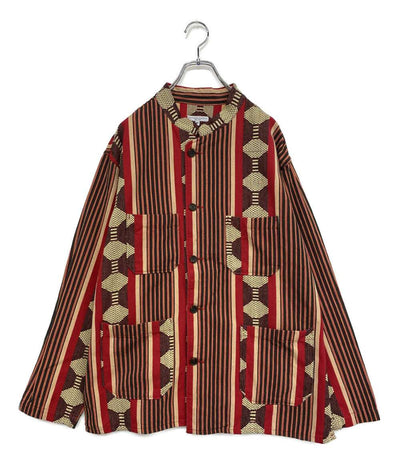 ENGINEERED GARMENTS 長袖シャツ ETHNIC カバオール レッド メンズ SIZE M エンジニアードガーメンツ