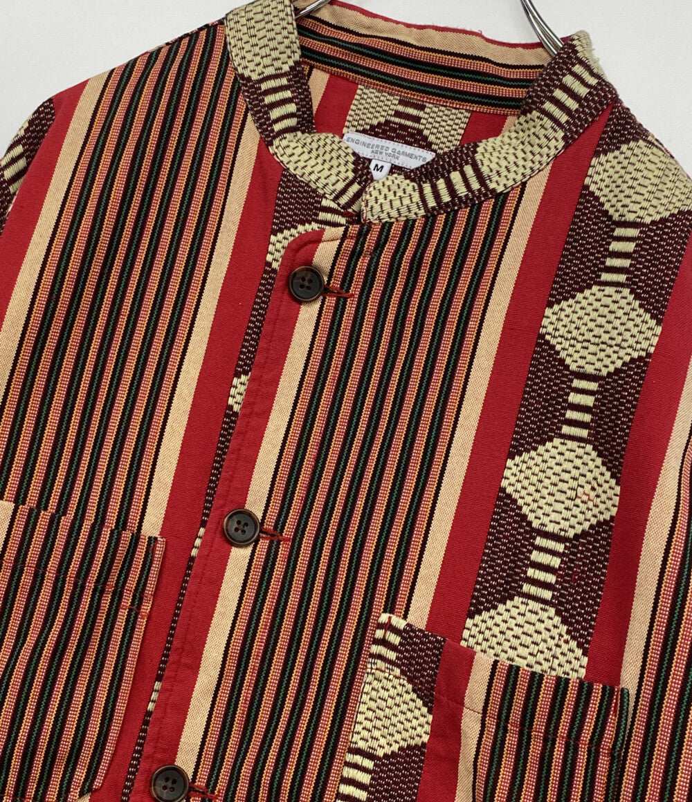 ENGINEERED GARMENTS 長袖シャツ ETHNIC カバオール レッド メンズ SIZE M エンジニアードガーメンツ